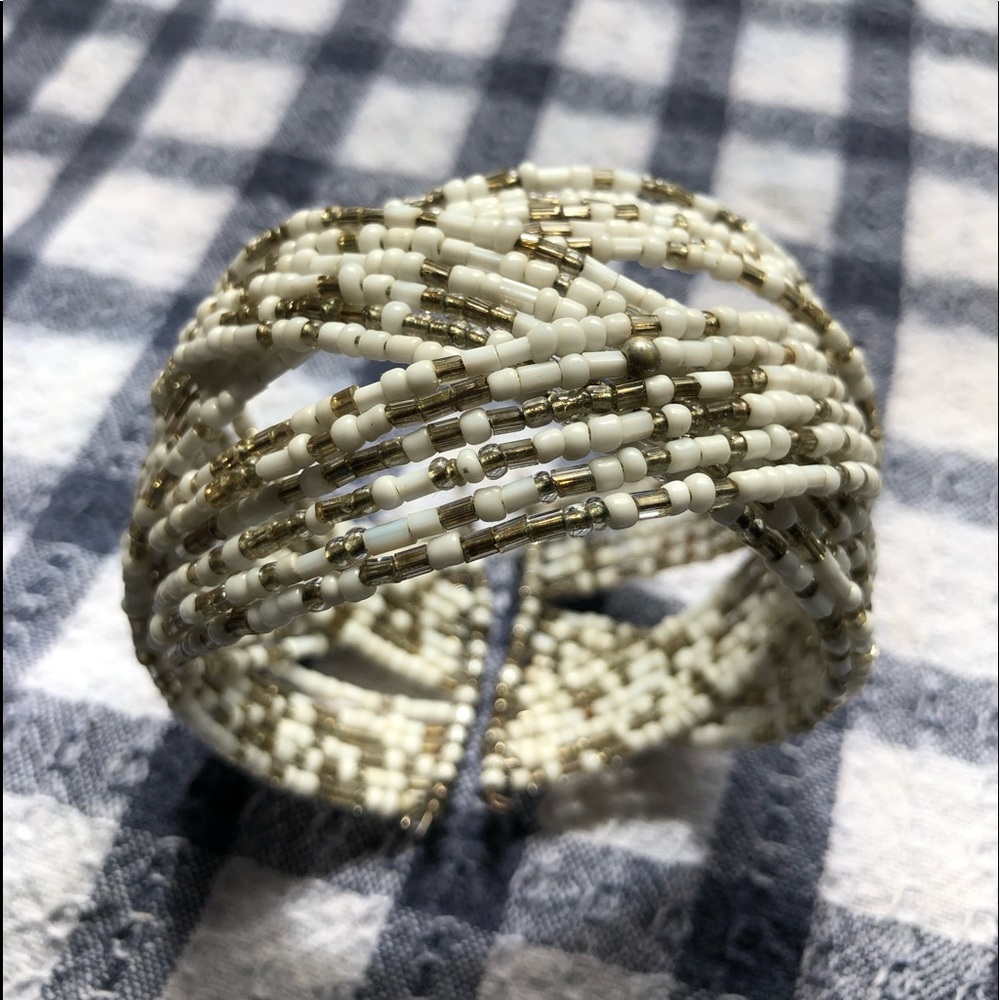 Vintage cuff bracelet beaded